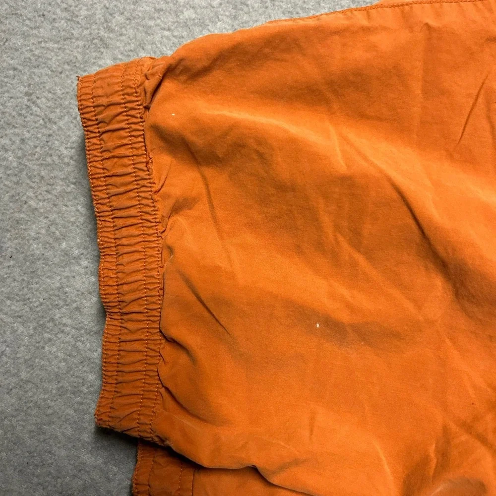 American Eagle Swim Trunks Orange Mens Medium Side Stripe Athletic Board Shorts
